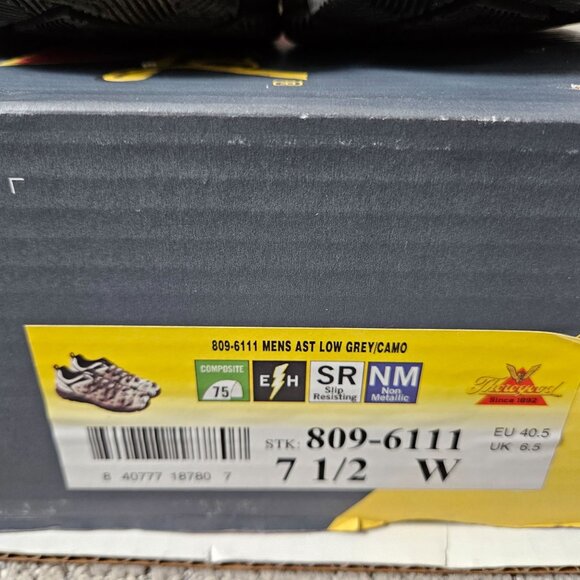 Thorogood Composite Safety Toe Sneakers Gray Camo Mens 7.5 W Wide - Picture 12 of 12